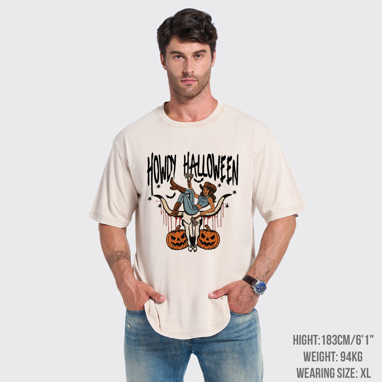 Howdy Halloween Cowgirl Garment-dye Tees
