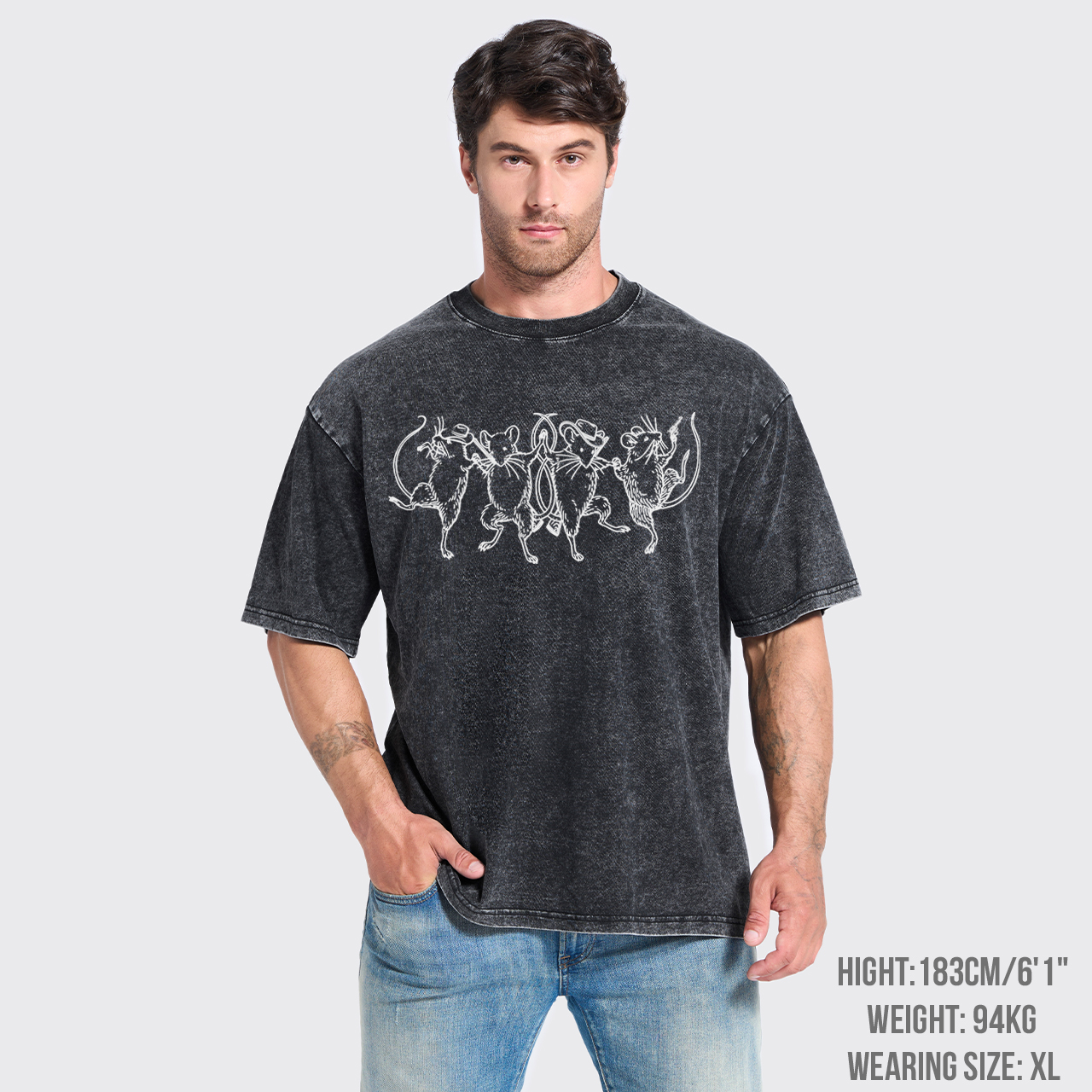 Dancing Cowboy Rats Garment-dye Tees