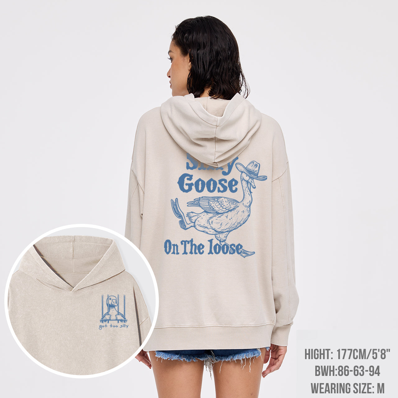Silly Goose On The Lose Garment-Dye Hoodies