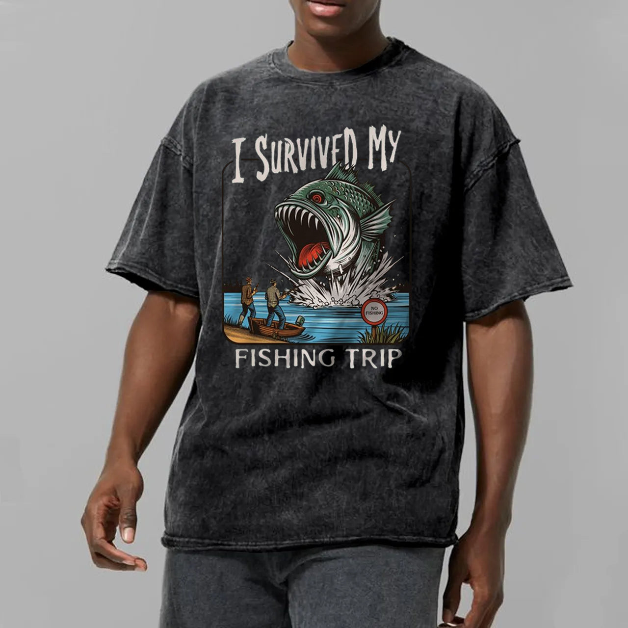 I Survived My Fishing Trip Garment-dye Tees