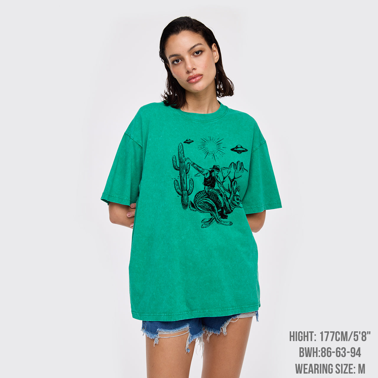 Cowboy Riding Jackalope Garment-dye Tees