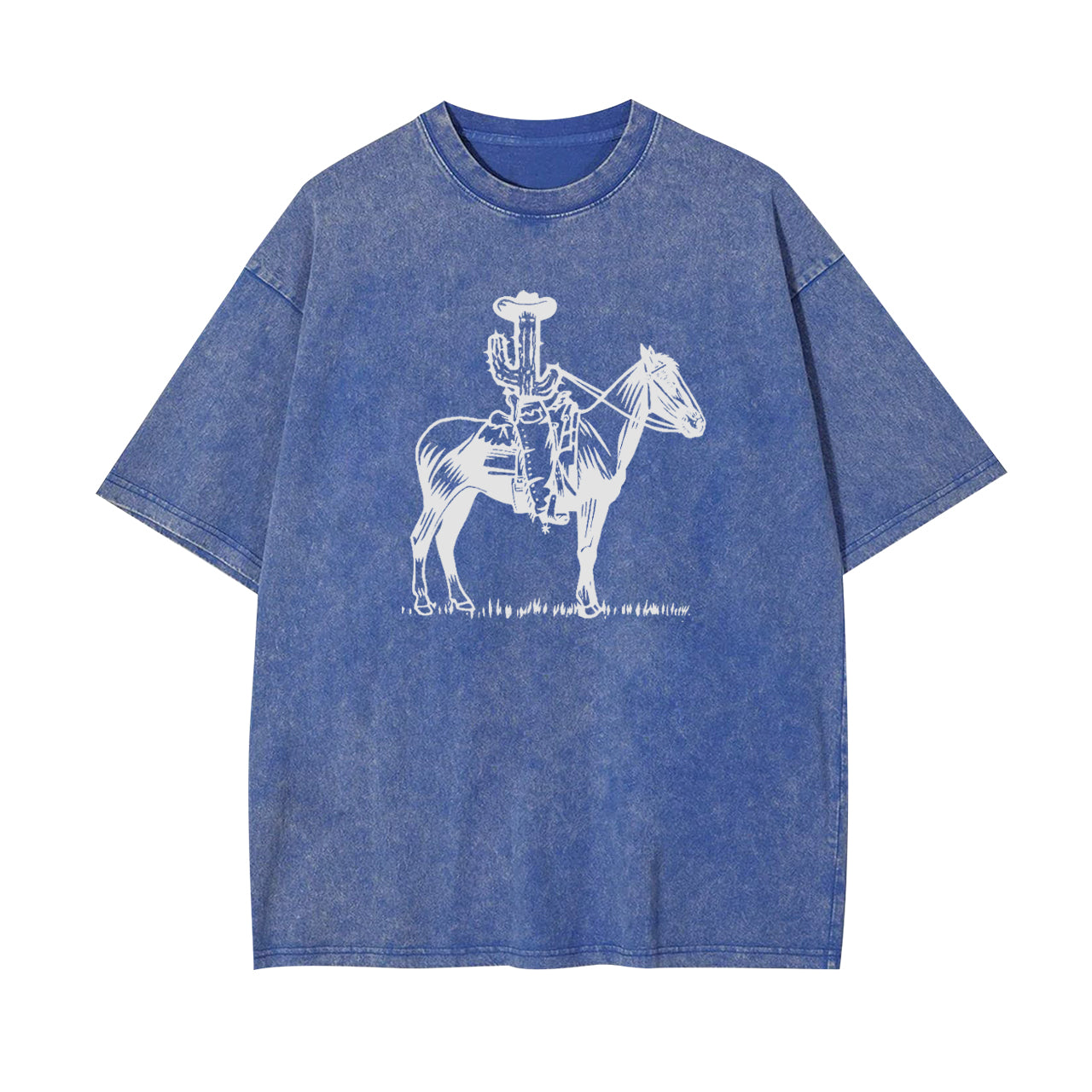 Western Cactus On Horseback Garment-dye Tees