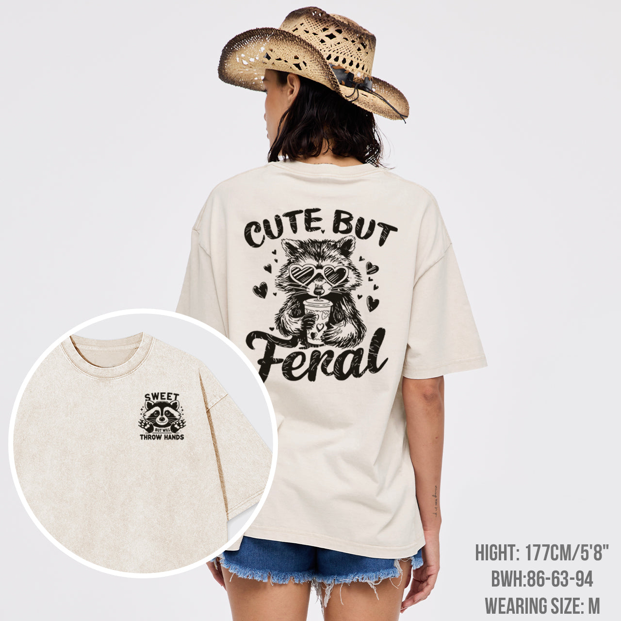 Sweet But Will Throw Hands Garment-dye Tees