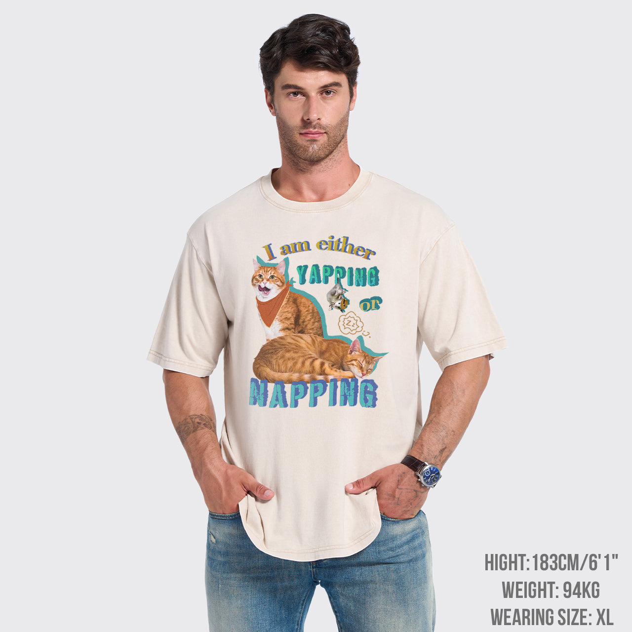 I Am Either Yapping Or Napping Garment-dye Tees