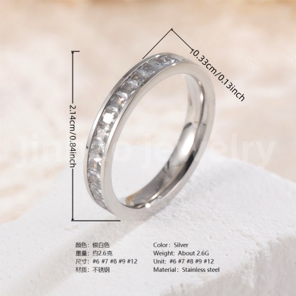 Crown Gemstone & Floral Cross 24K Gold PVD Stainless Steel Titanium Women's Ring.-JinBaoJewerly