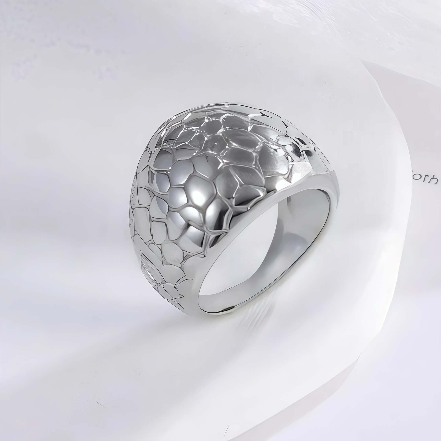 Exquisite Honeycomb Pattern Stainless Steel Ring Modern Simple Style Women Ring | ML054-JinBaoJewerly