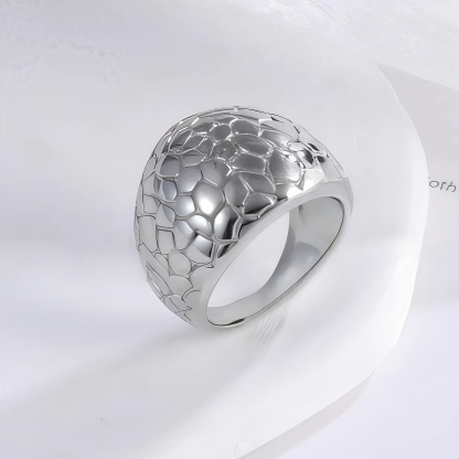 Exquisite Honeycomb Pattern Stainless Steel Ring Modern Simple Style Women Ring | ML054-JinBaoJewerly