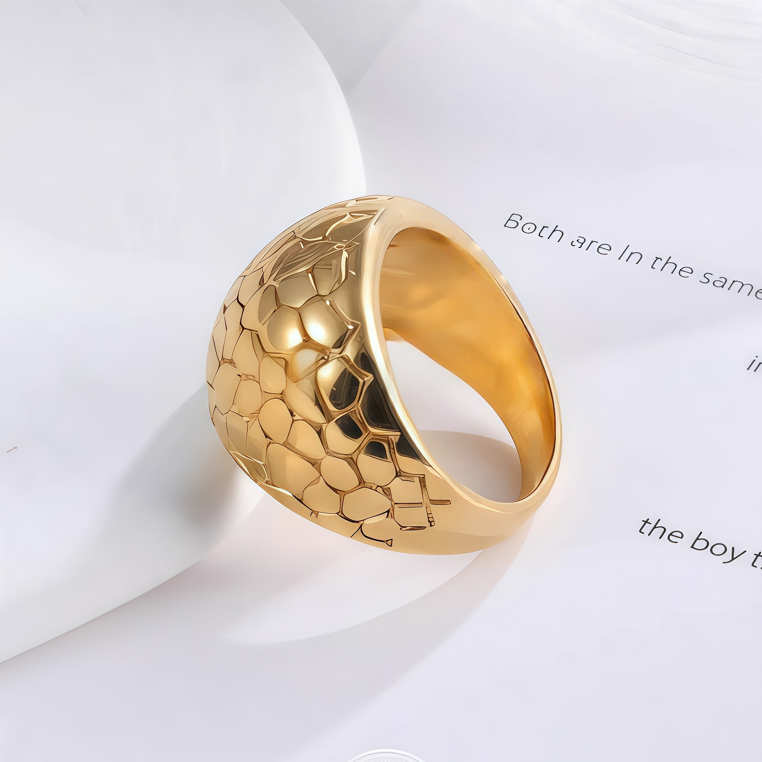 Exquisite Honeycomb Pattern Stainless Steel Ring Modern Simple Style Women Ring | ML054-JinBaoJewerly