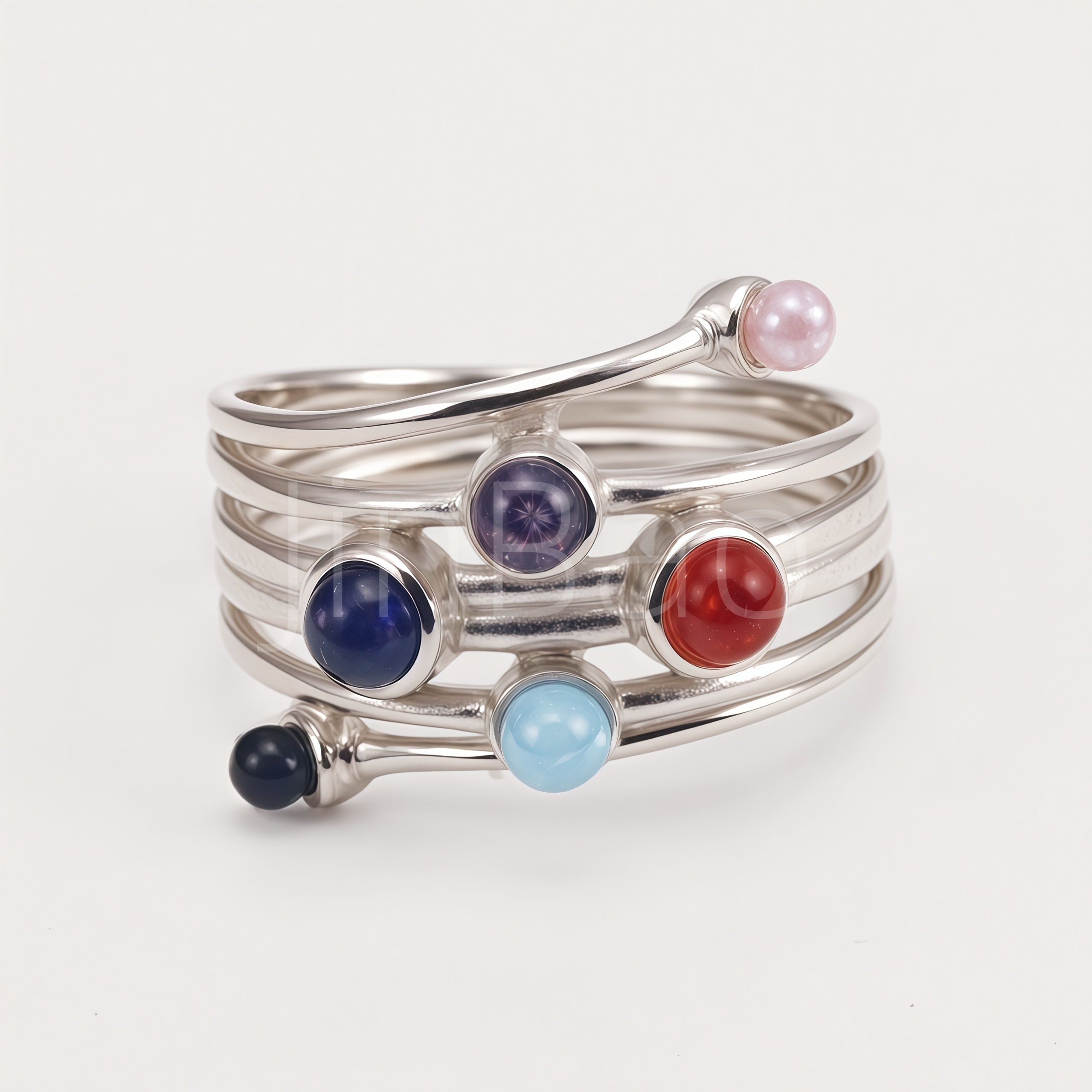Modern Multi‑Strand Colorful Gem Women Ring | E00563