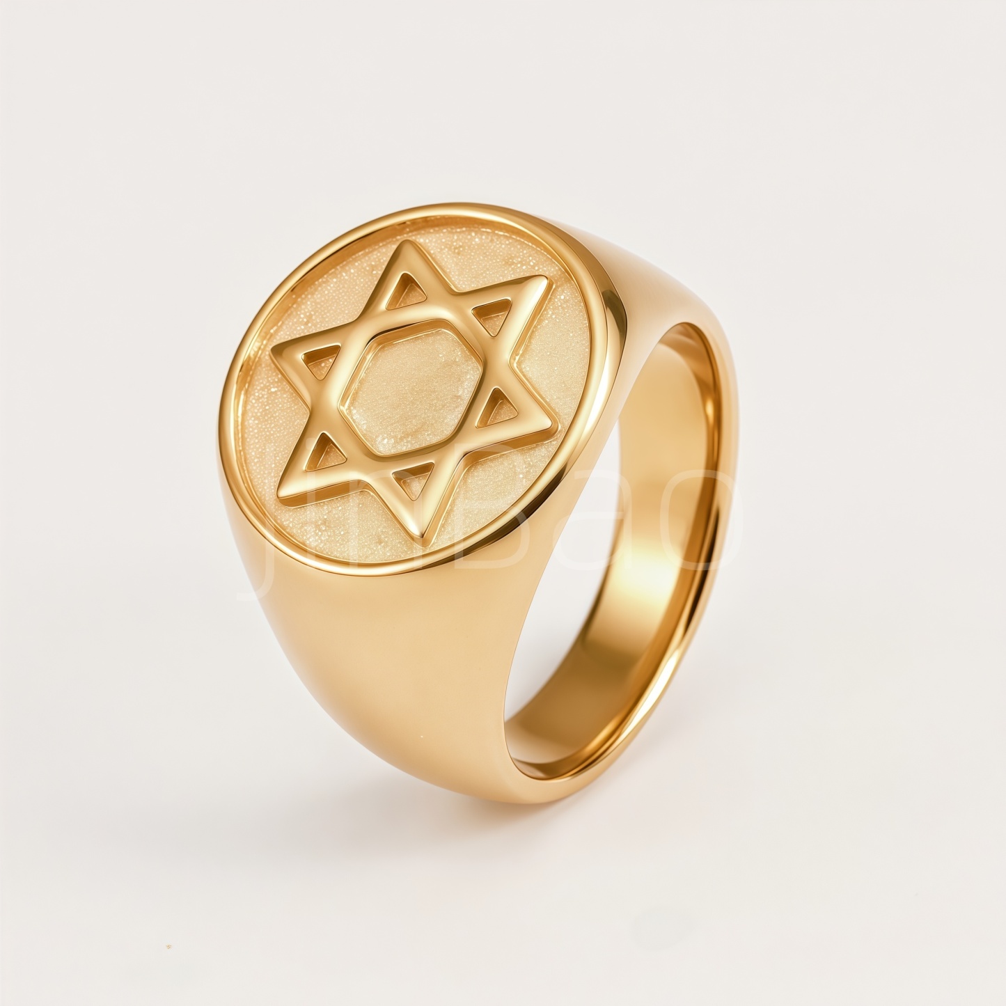 Vintage Star of David Stainless Steel Men Finger Ring | D0497