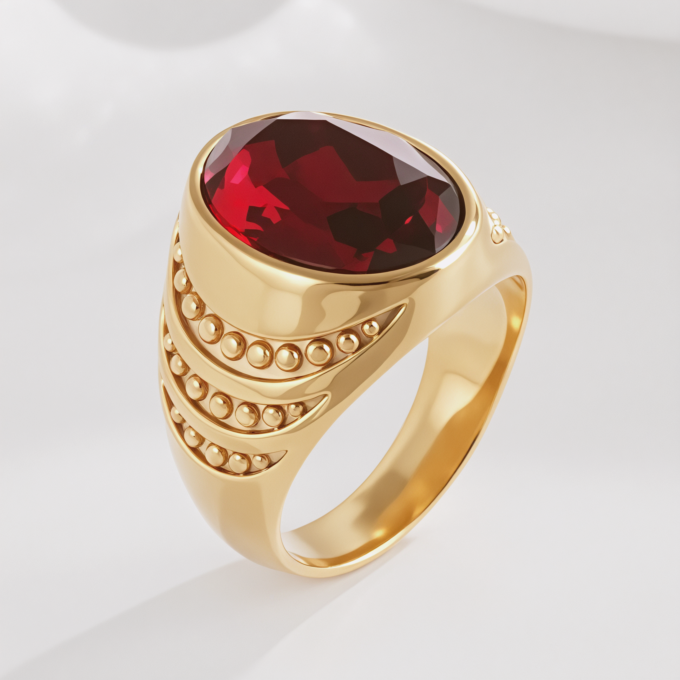 Multicolor Gemstone Ring Golden and Silver Vintage Design for Women and Men | B350-JinBaoJewerly