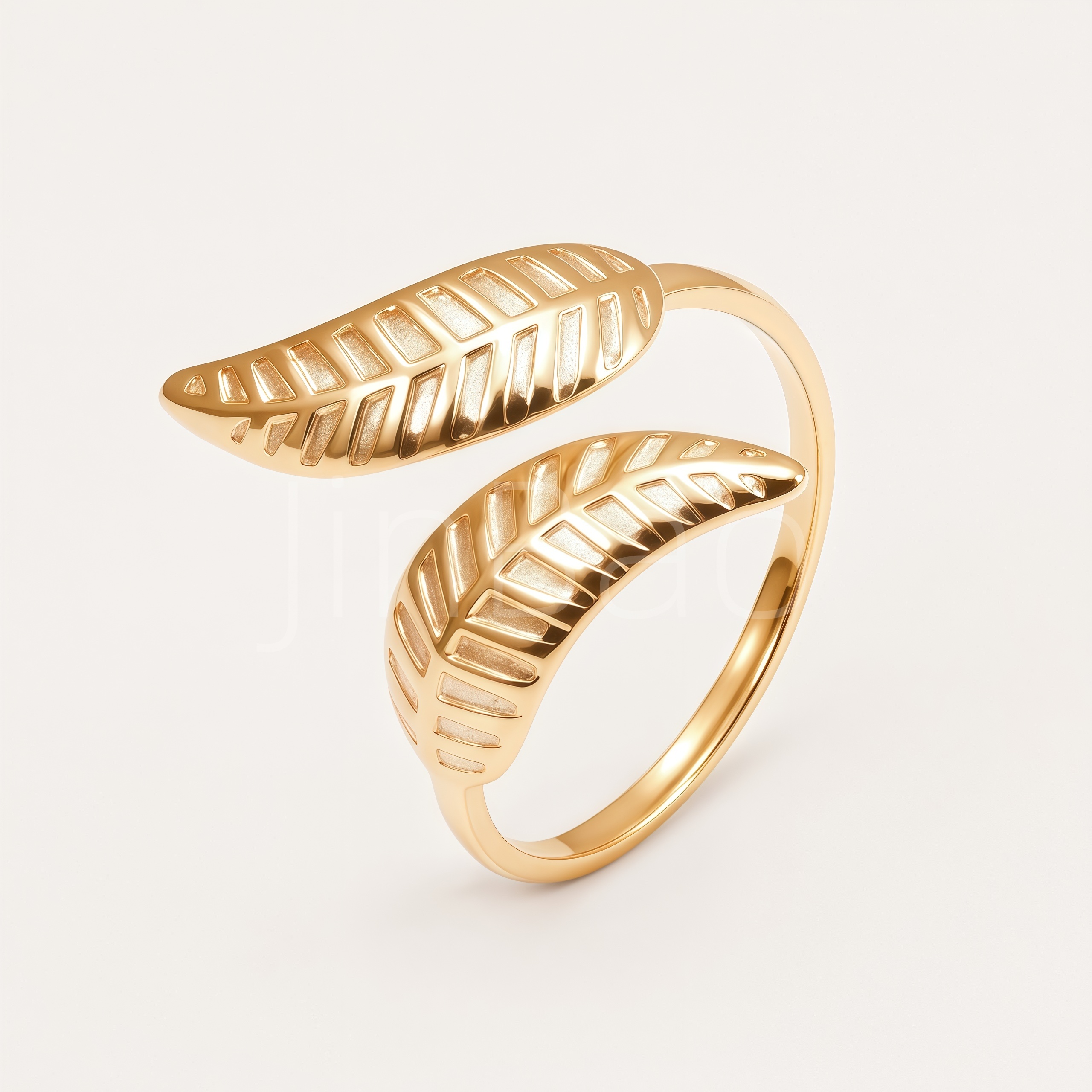 Boho Mixed‑Style Face Leaf Hammered Women Ring Set
