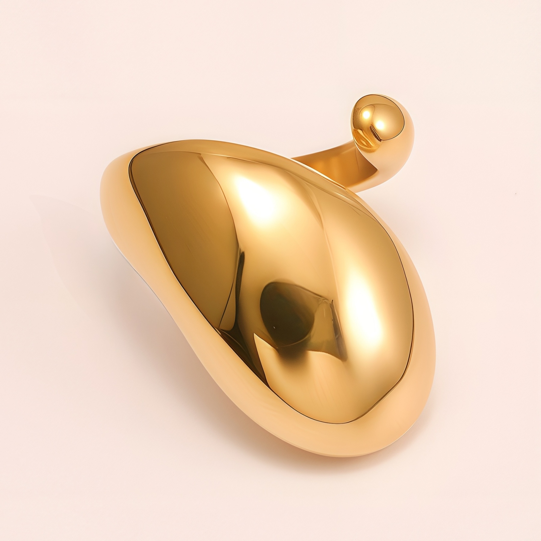 Streamlined Stainless Steel Ring for Women | G003175-JinBaoJewerly