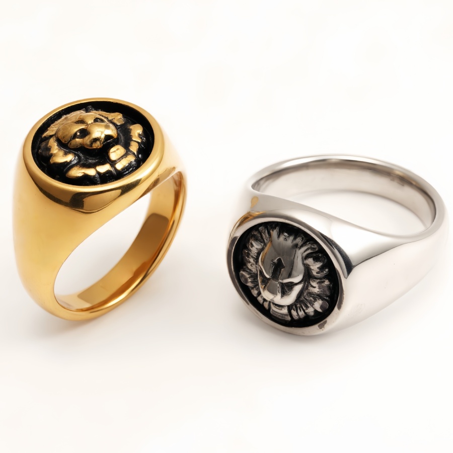 Metal - Carved Animal - Head Ring - Cool Unisex Fashion Accessory | DZ1484