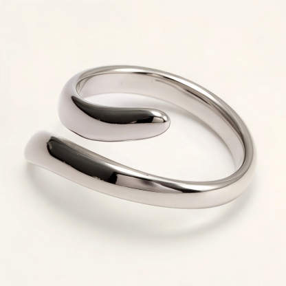 Minimalist Gold - Silver Twisted Ring, Versatile Fashion Item | N00651-JinBaoJewerly