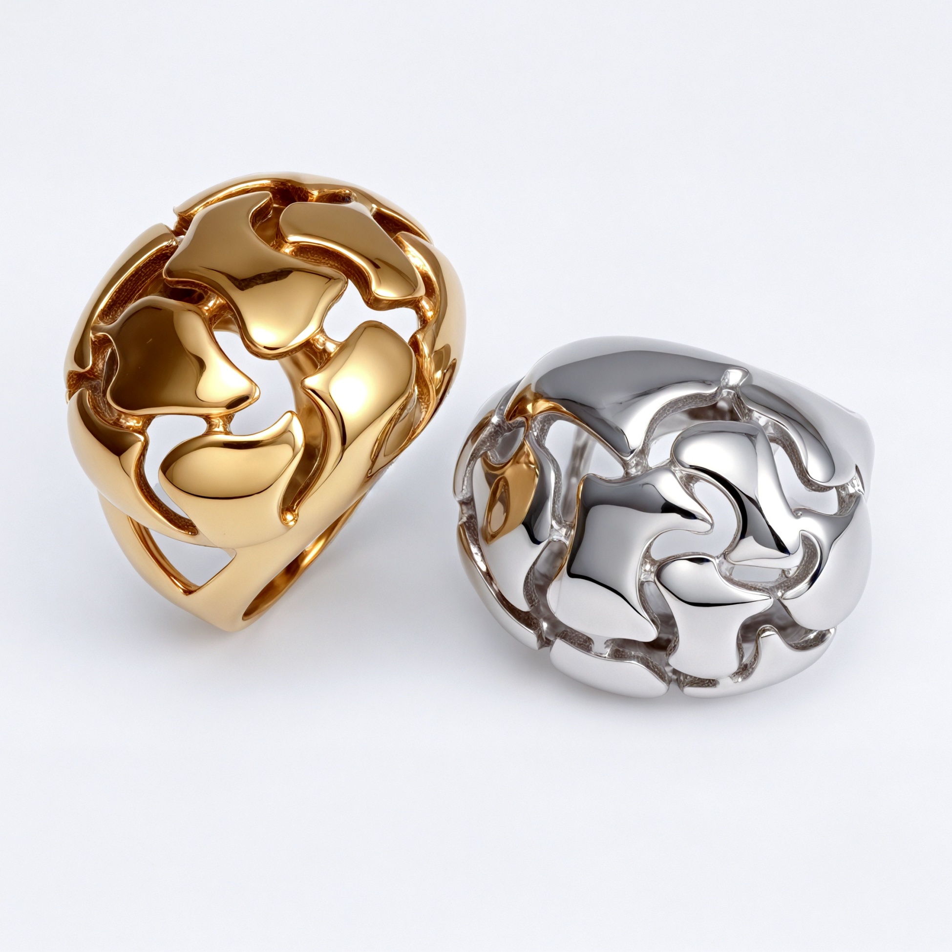 Metallic Texture Hollow - Out Ring - Trendy and Versatile Unisex Accessory | ML0123-JinBaoJewerly