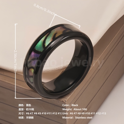 Stainless Steel Vintage Minimalist Design with Handcrafted Inlays Men's Waterproof Ring-JinBaoJewerly