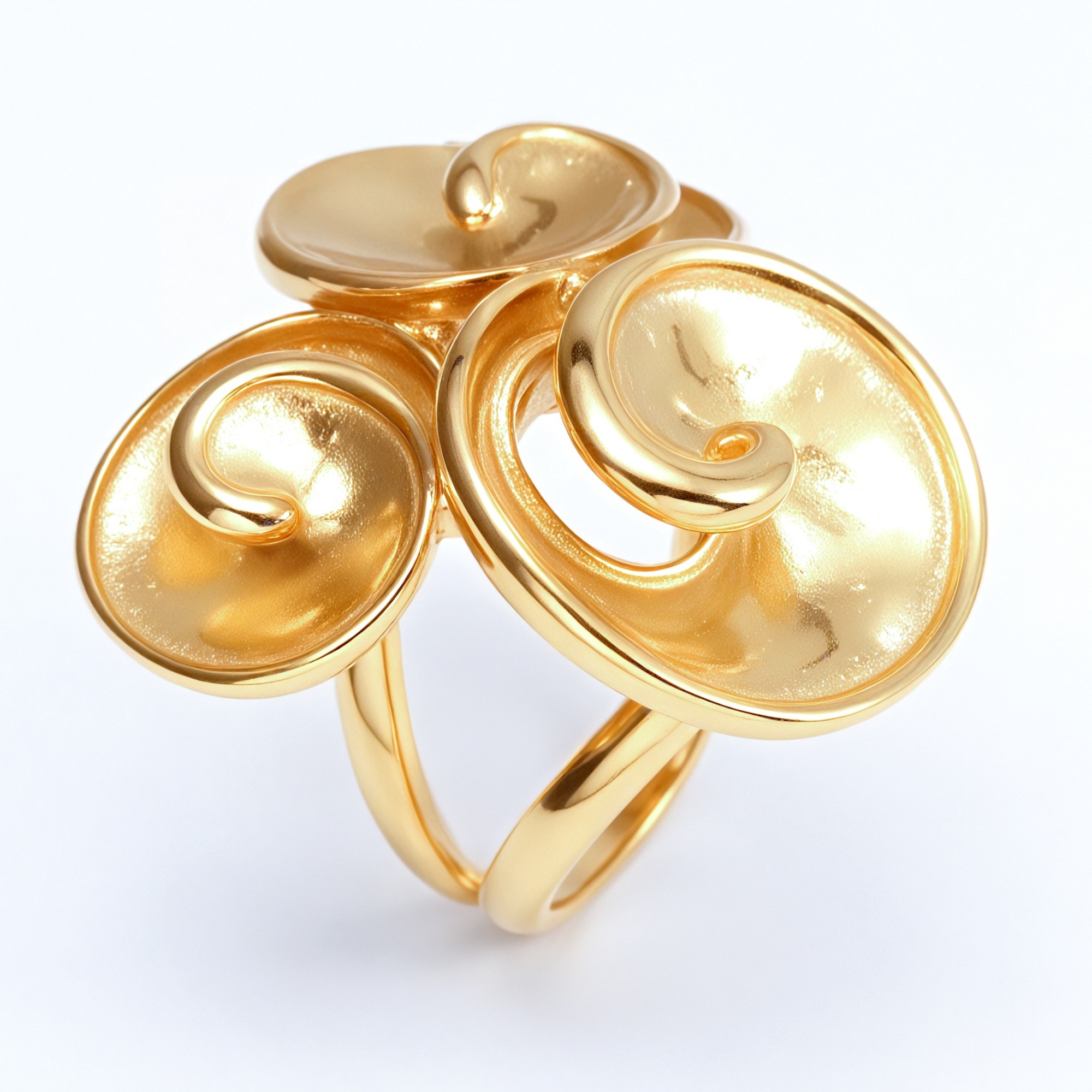 Metallic Texture Geometric Ring - Trendy and Versatile Unisex Accessory | G004503-JinBaoJewerly