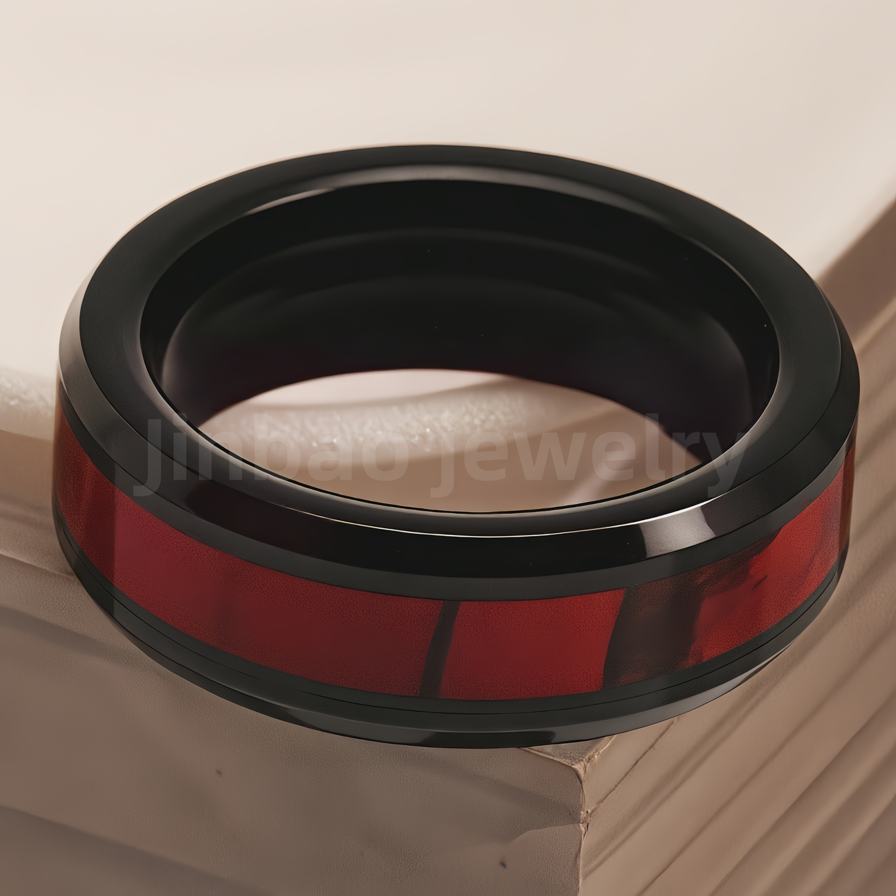 Stainless Steel Vintage Minimalist Design with Handcrafted Inlays Men's Waterproof Ring-JinBaoJewerly