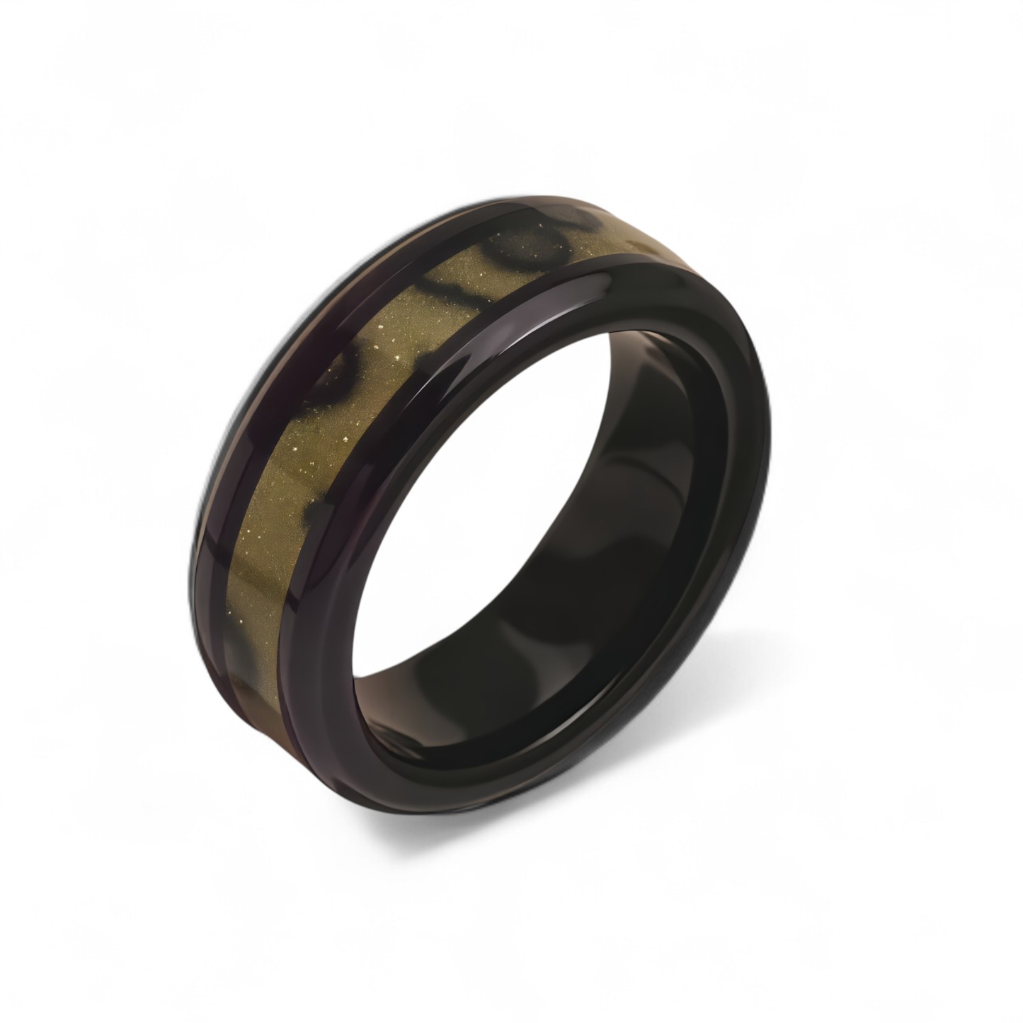 Stainless Steel Vintage Minimalist Design with Handcrafted Inlays Men's Waterproof Ring-JinBaoJewerly