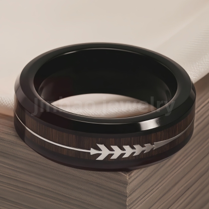 Stainless Steel Vintage Minimalist Design with Handcrafted Inlays Men's Waterproof Ring-JinBaoJewerly