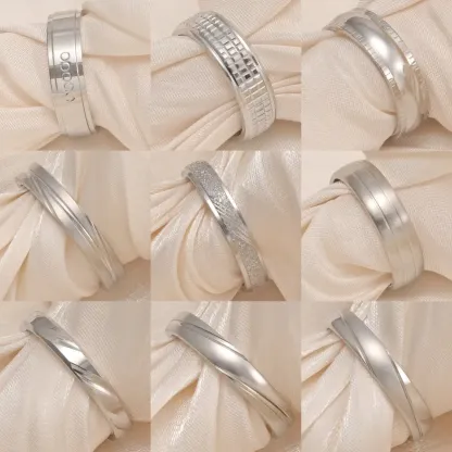 Classic Plain - band Stainless Steel Unisex Ring-JinBaoJewerly