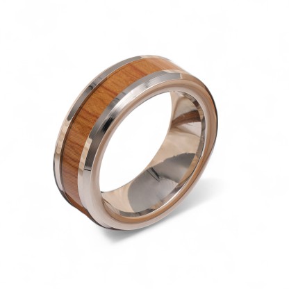 Stainless Steel Vintage Minimalist Design with Handcrafted Inlays Men's Waterproof Ring-JinBaoJewerly