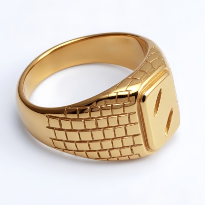 Geometric Woven Square Ring - Gold/Silver Trendy Outfit Piece | G003295-JinBaoJewerly