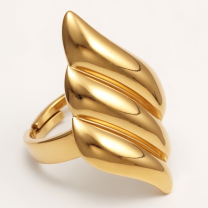Fashionable Gold Leaf Ring, Top Choice for Personalized Outfits | G005240-JinBaoJewerly