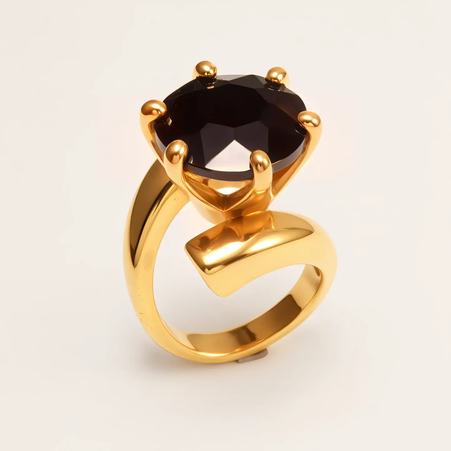 Luxury Style Colored Crystal Stainless Steel Women's Ring丨XHBL-1-HO-JinBaoJewerly