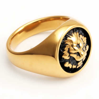 Metal - Carved Animal - Head Ring - Cool Unisex Fashion Accessory | DZ1484-JinBaoJewerly