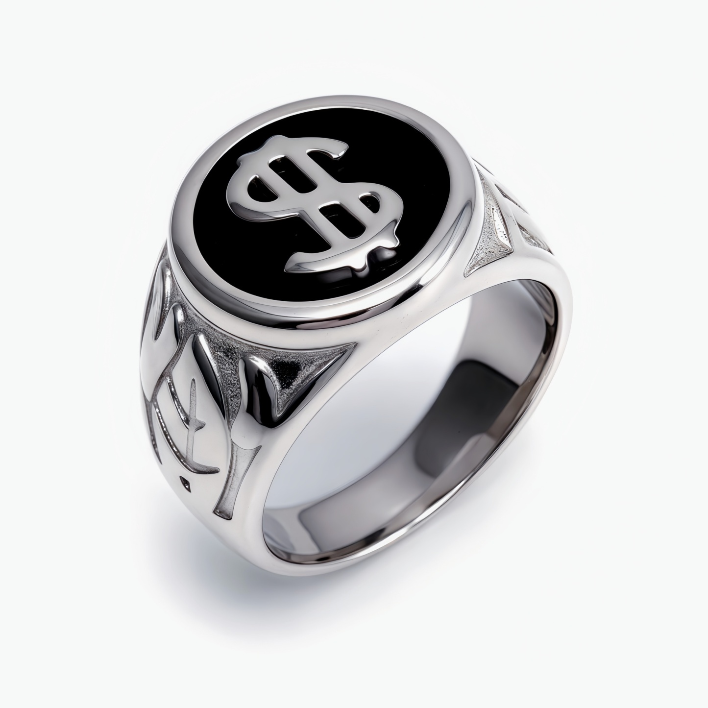 Dollar Sign Stainless Steel Ring - Edgy Streetwear for Men & Women  | DZ219-JinBaoJewerly