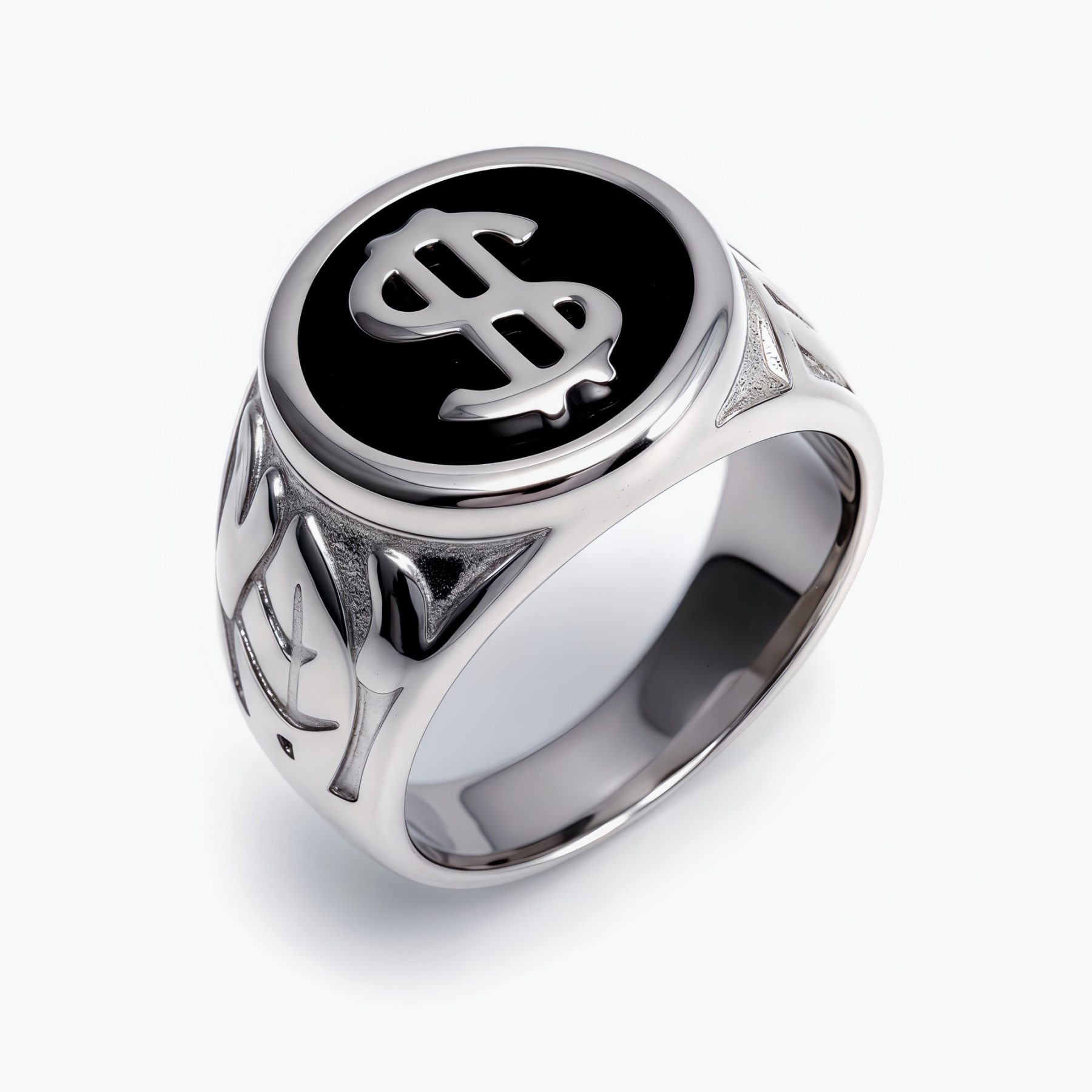 Dollar Sign Stainless Steel Ring - Edgy Streetwear for Men & Women  | DZ219-JinBaoJewerly