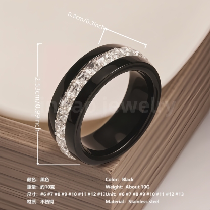 Stainless Steel Vintage Minimalist Design with Handcrafted Inlays Men's Waterproof Ring-JinBaoJewerly