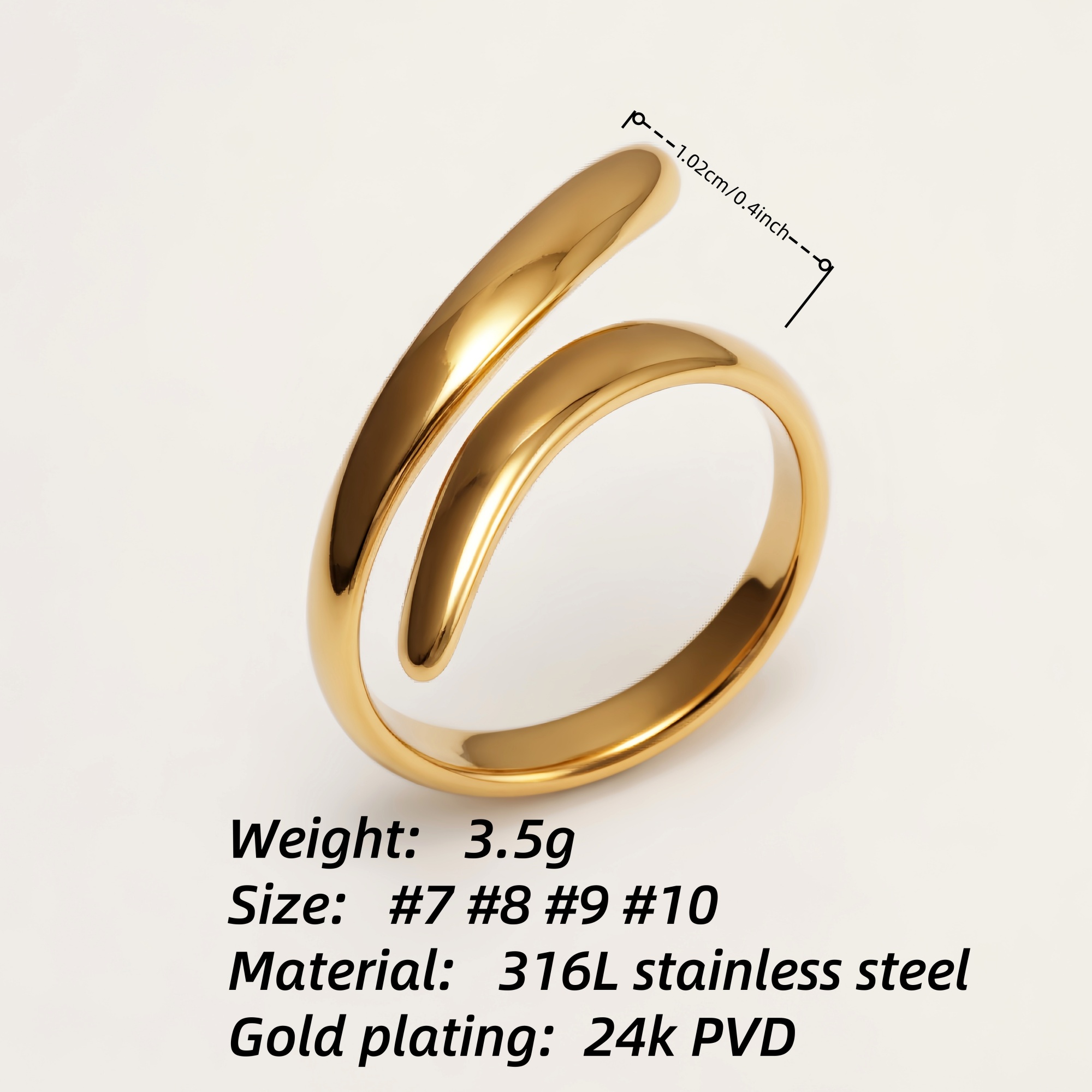 Minimalist Gold - Silver Twisted Ring, Versatile Fashion Item | N00651-JinBaoJewerly