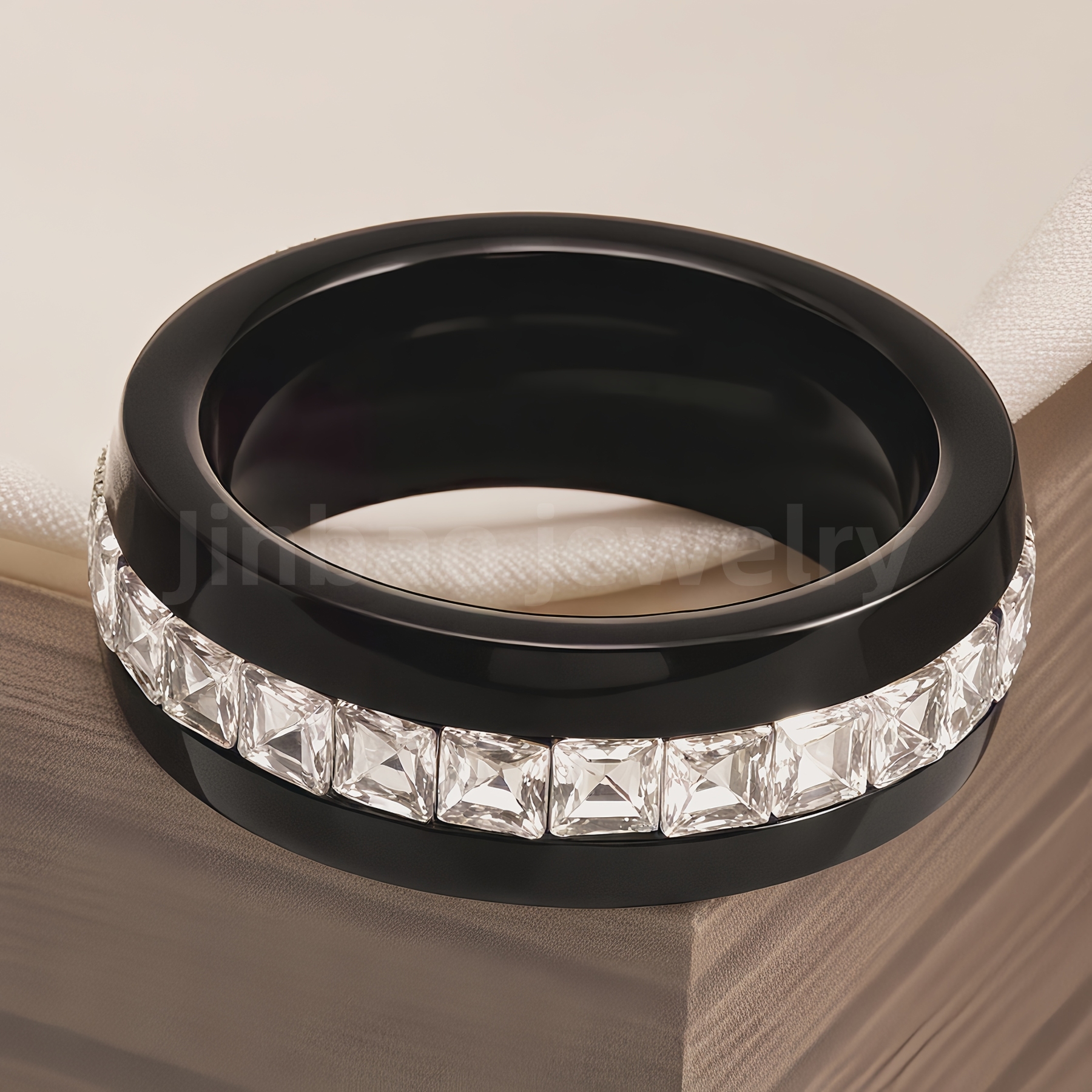 Stainless Steel Vintage Minimalist Design with Handcrafted Inlays Men's Waterproof Ring-JinBaoJewerly