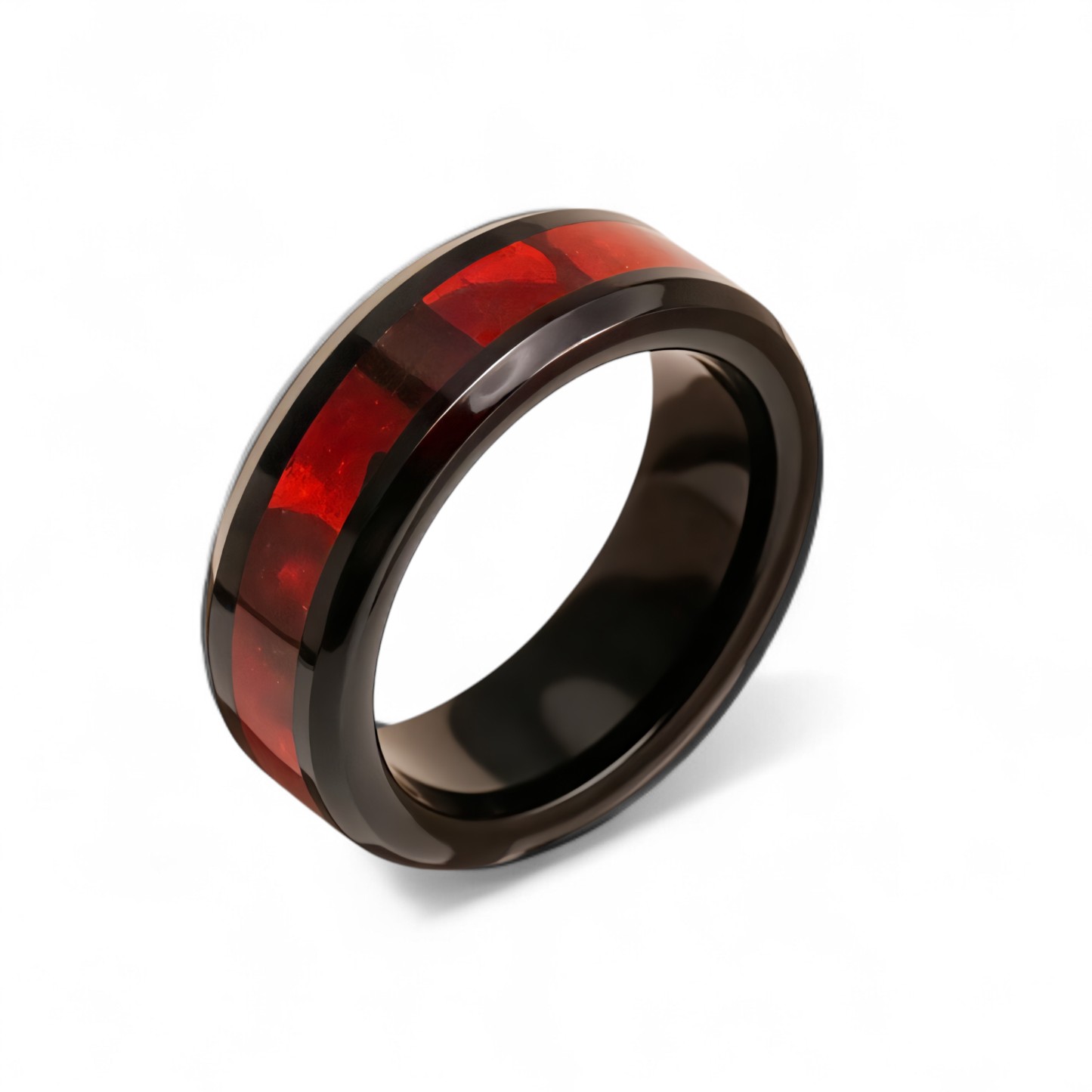 Stainless Steel Vintage Minimalist Design with Handcrafted Inlays Men's Waterproof Ring-JinBaoJewerly