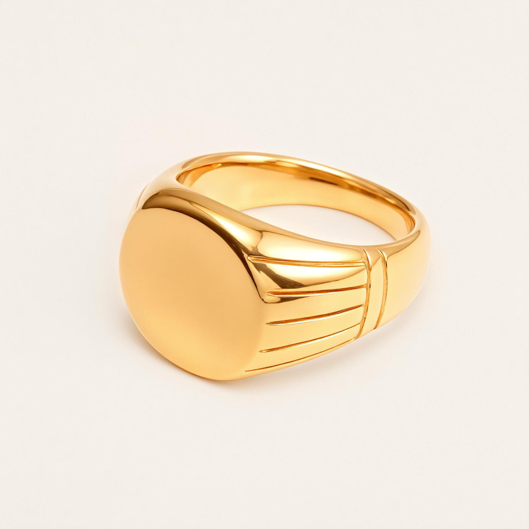 Classic Style Oval Stainless Steel Unisex Ring丨DZ22B-JinBaoJewerly