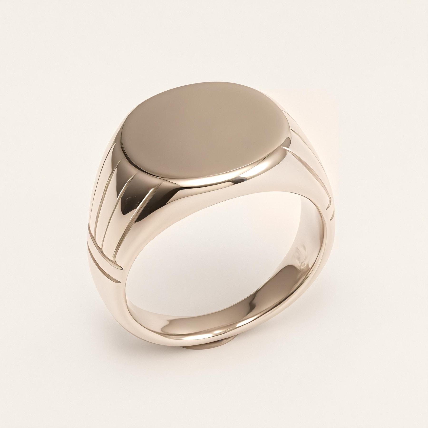 Classic Style Oval Stainless Steel Unisex Ring丨DZ22B-JinBaoJewerly