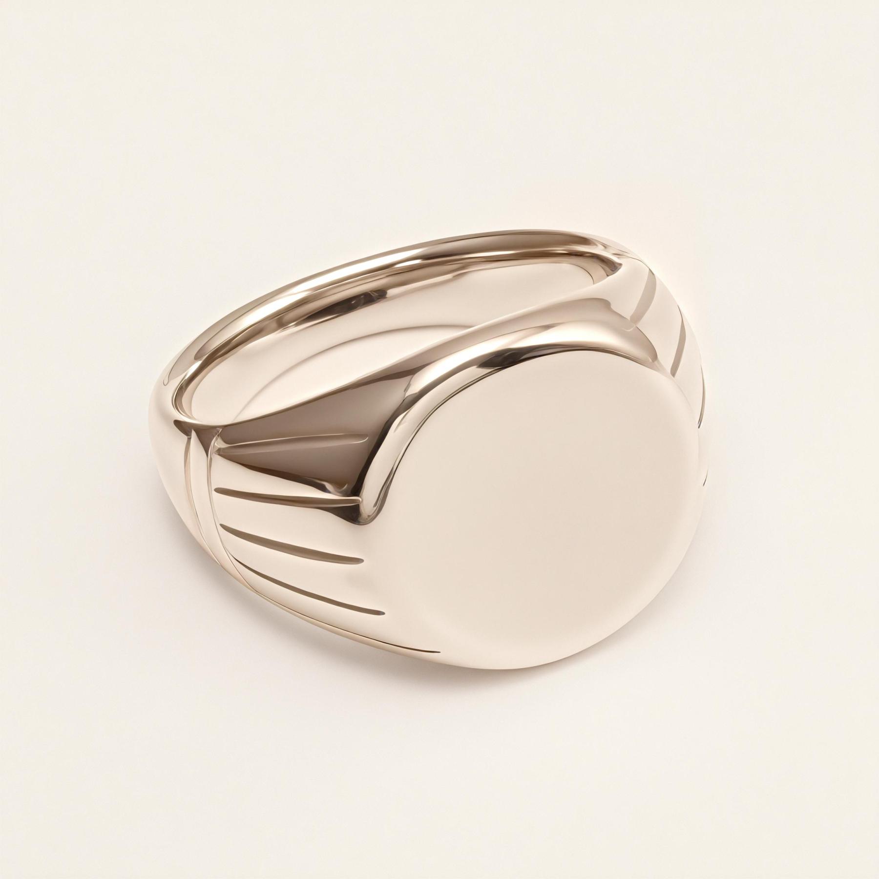 Classic Style Oval Stainless Steel Unisex Ring丨DZ22B-JinBaoJewerly
