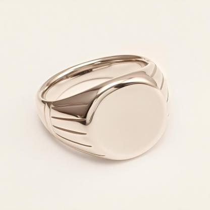 Classic Style Oval Stainless Steel Unisex Ring丨DZ22B-JinBaoJewerly