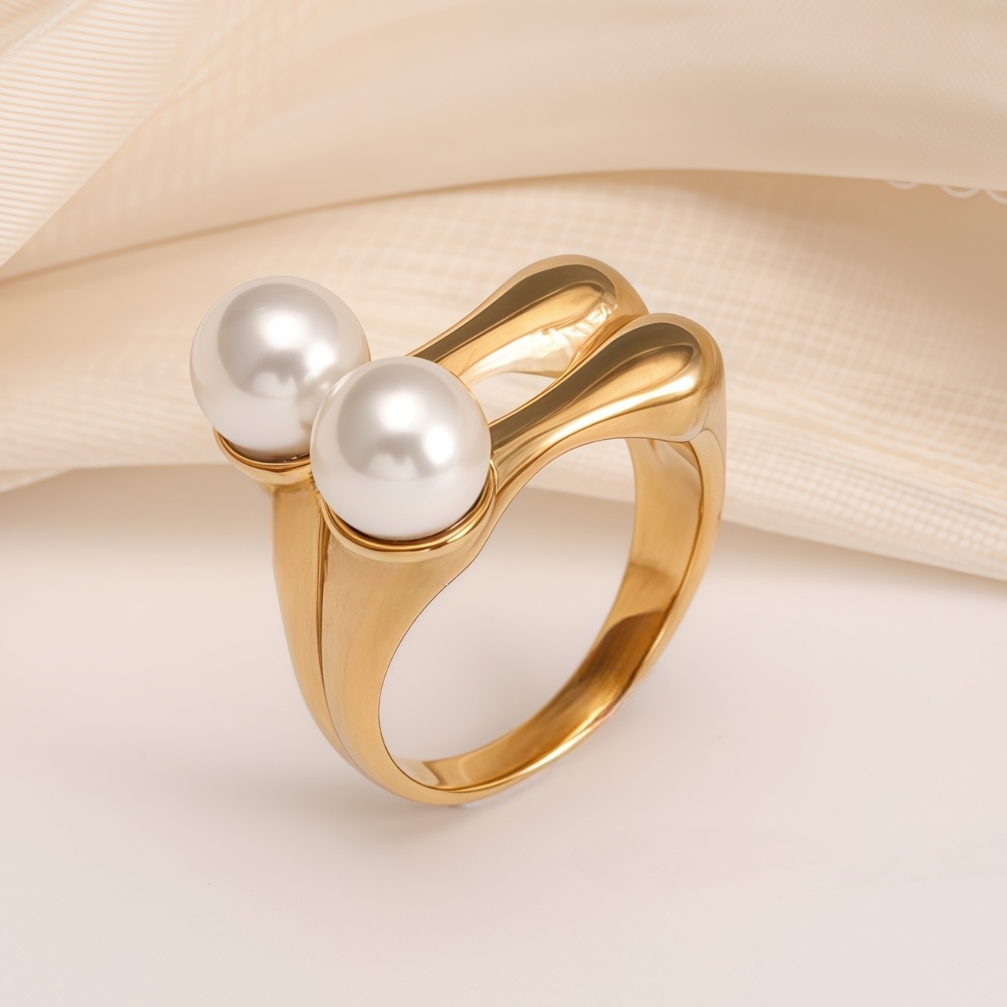 Gold Pearl Ring Collection - Elegant and Stylish Jewelry