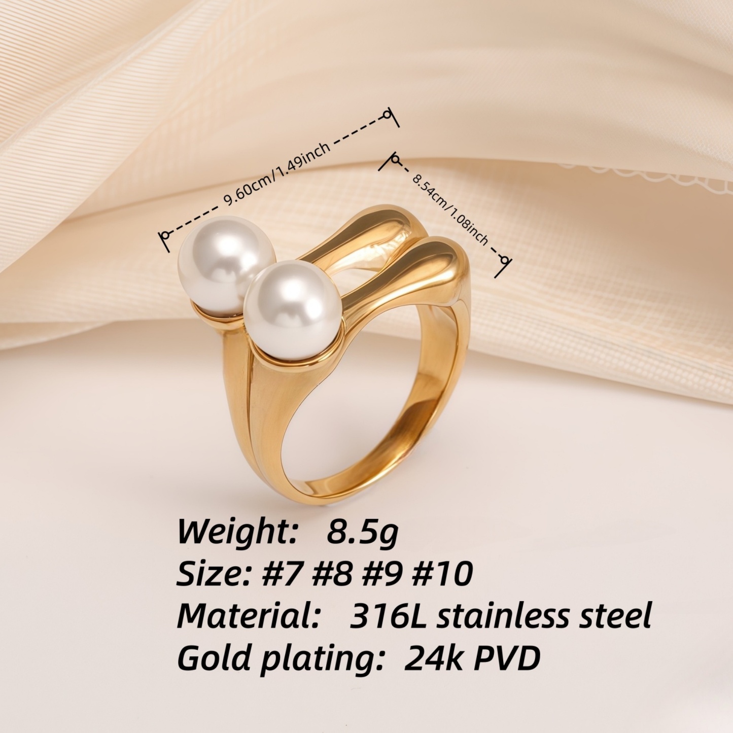Gold Pearl Ring Collection - Elegant and Stylish Jewelry