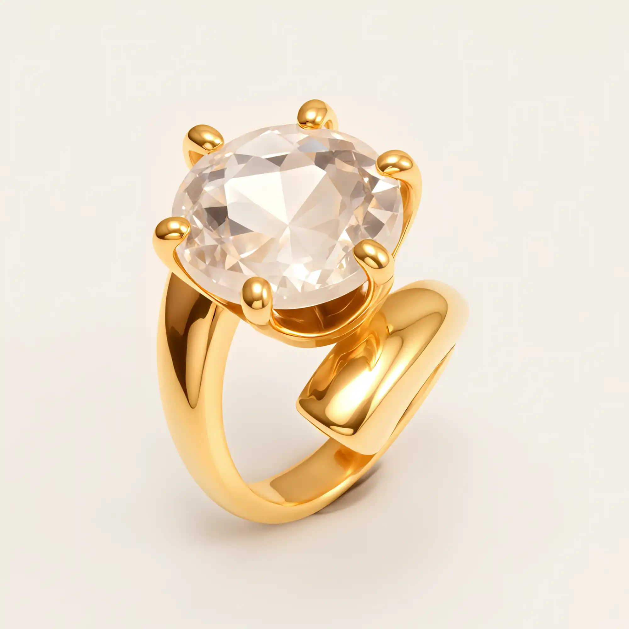 Luxury Style Colored Crystal Stainless Steel Women's Ring丨XHBL-1-HO-JinBaoJewerly