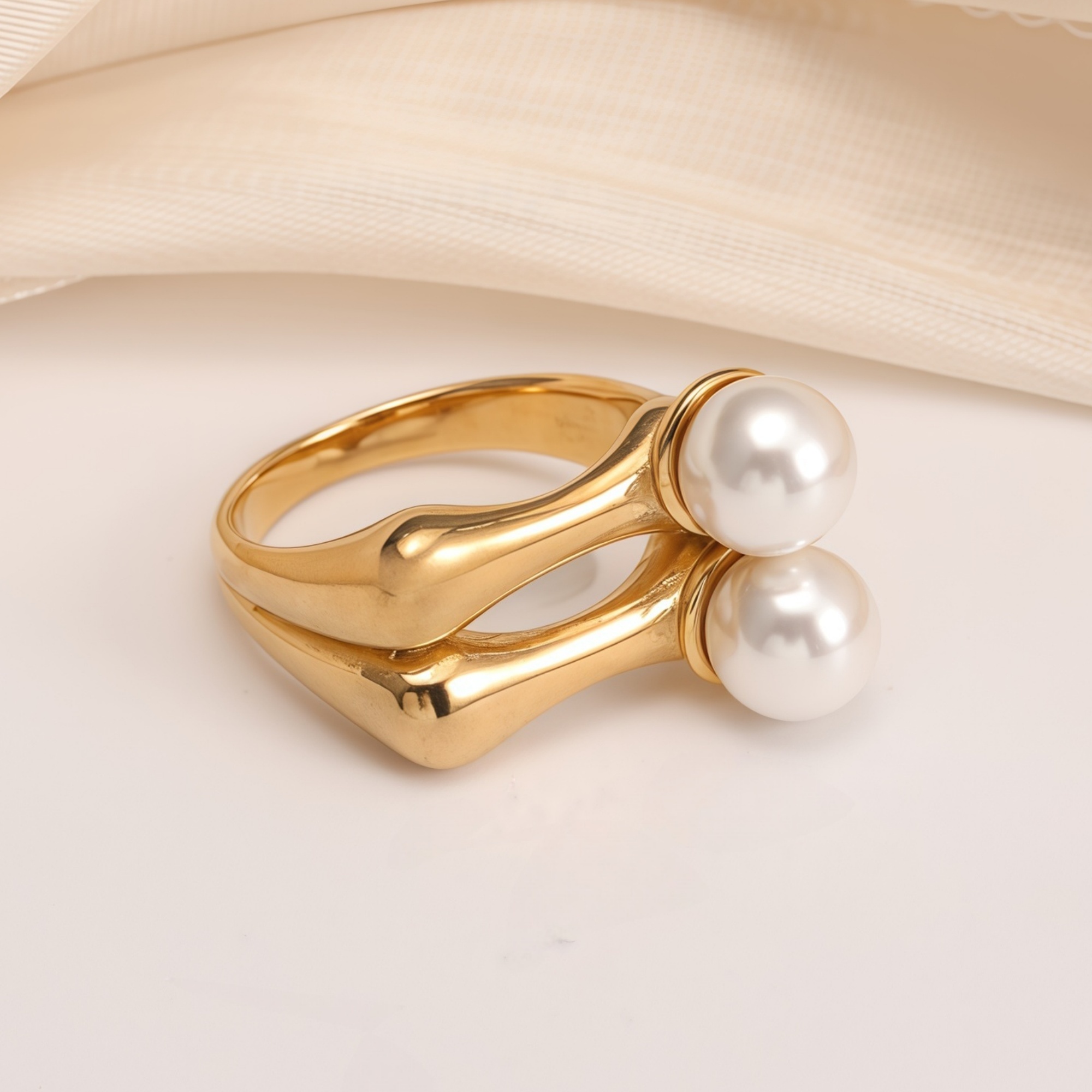 Gold Pearl Ring Collection - Elegant and Stylish Jewelry