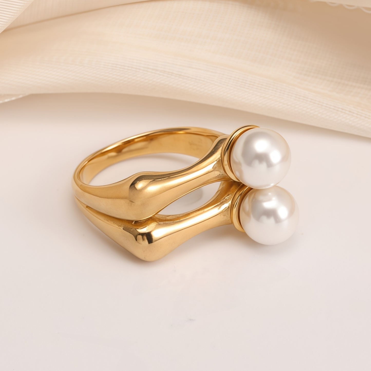 Gold Pearl Ring Collection - Elegant and Stylish Jewelry