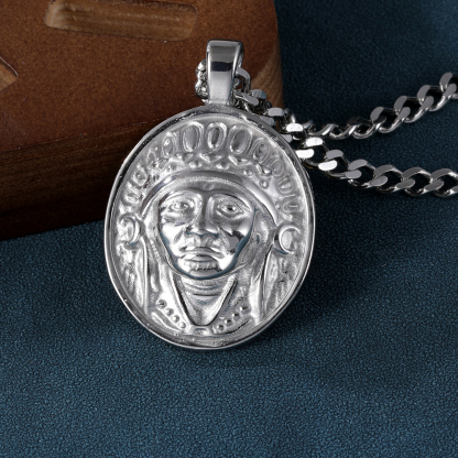 Vintage Indian Chief Stainless Steel Pendant Necklace丨DZ47-5-DP-JinBaoJewerly