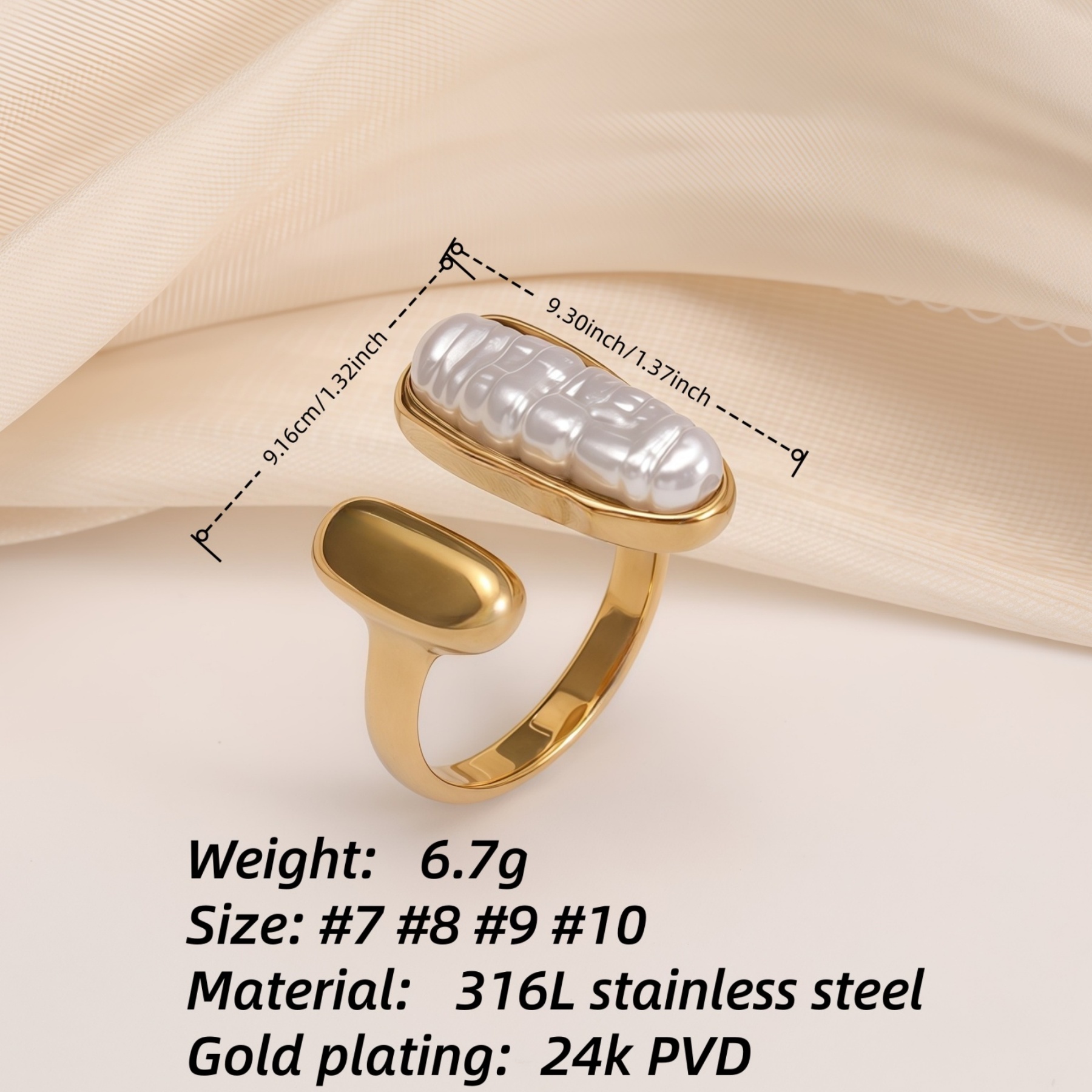 Gold Pearl Ring Collection - Elegant and Stylish Jewelry