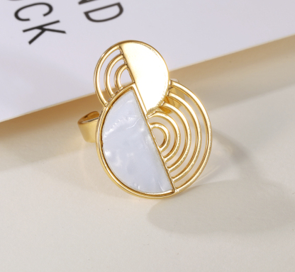 Rhythm of Seashell - Creative Graphic Ring for Women | G005607-JinBaoJewerly
