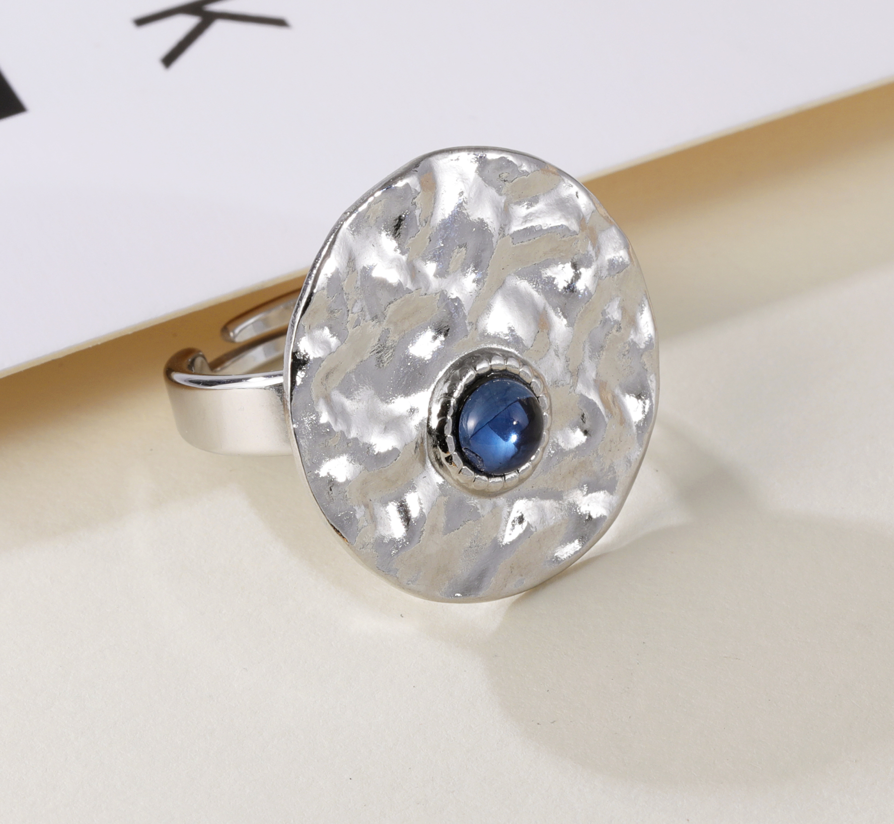 Rhythm of Blue Fold - Creative Round Ring for Women | G005411-JinBaoJewerly